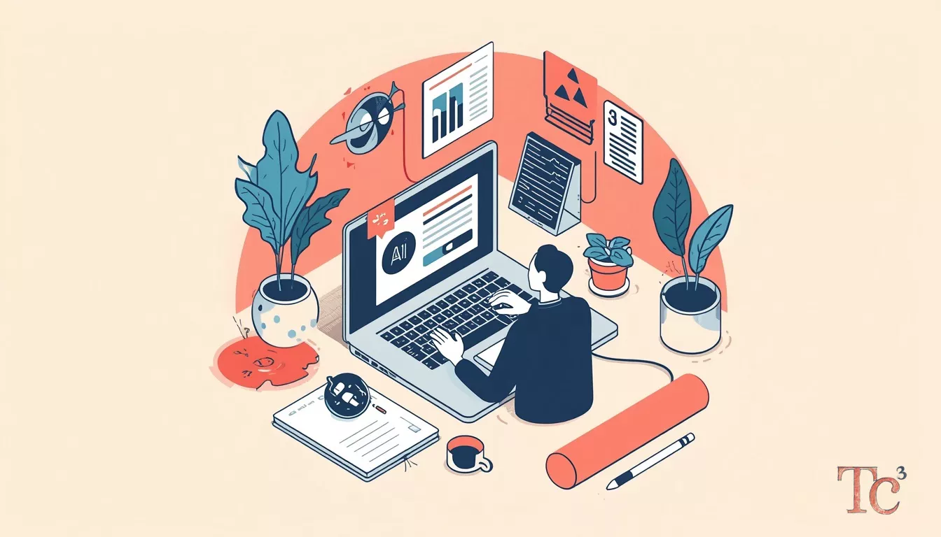 AI Data Leaks: 5 Ways Employees Put Your Business at Risk 1 Business owner reviewing employee AI data leaks and security policy on laptop screen