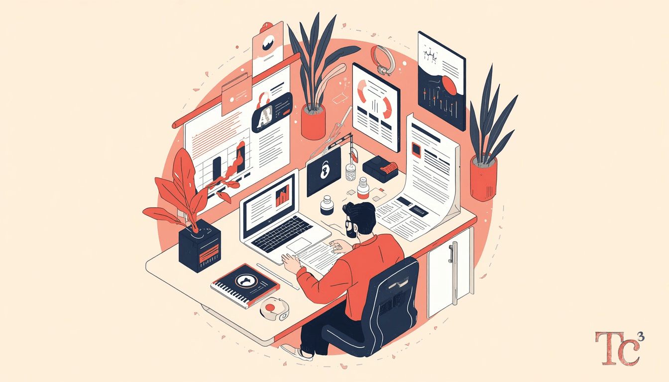 AI Security Risks: 5 Lessons from the OpenAI Breach 1 SMB business owner reviewing AI security risks and vendor data protection policies on laptop