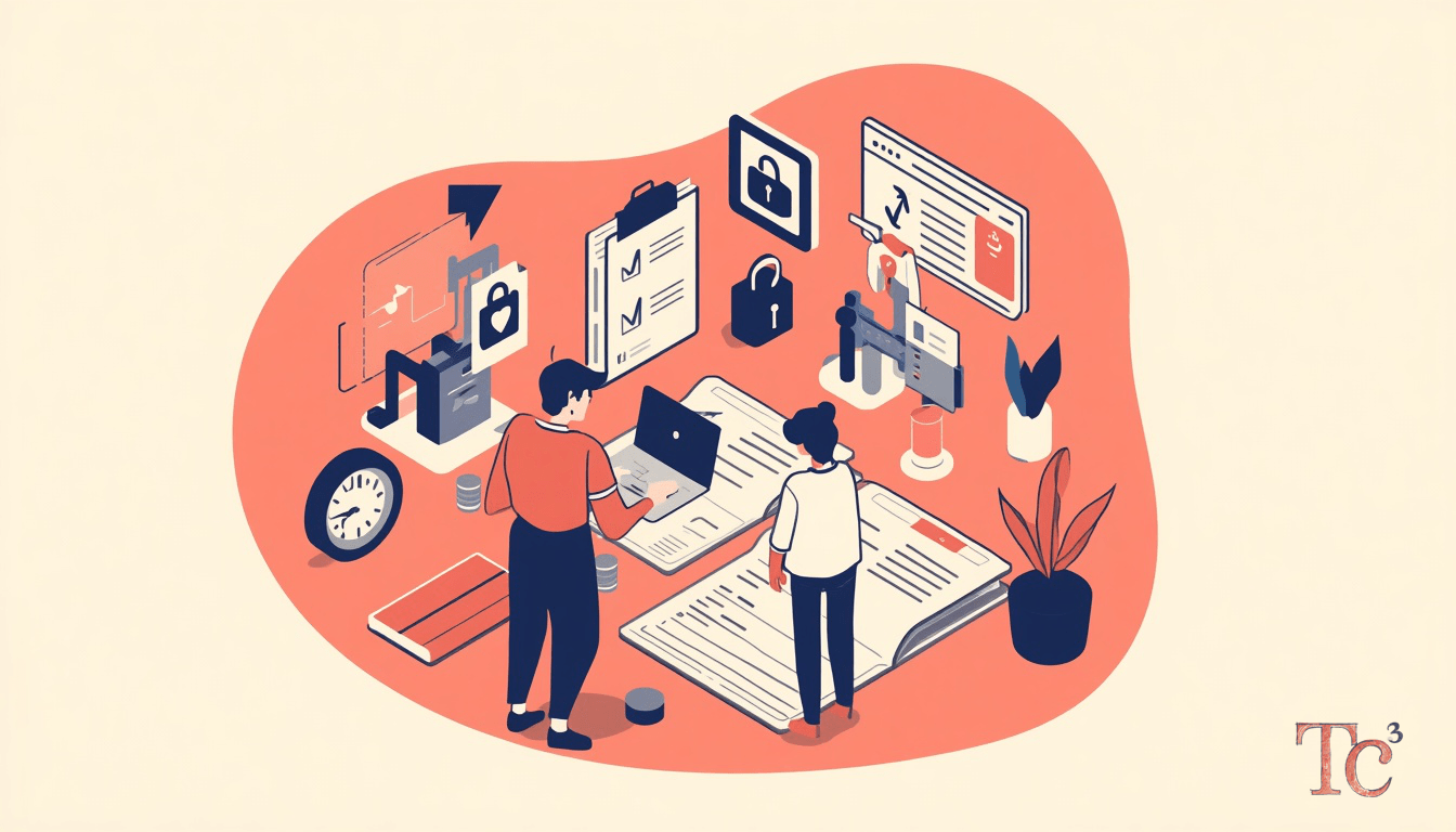 Supply Chain Attack Prevention: 5 Steps for SMBs 1 SMB owner reviewing supply chain attack prevention checklist on laptop with vendor security documentation