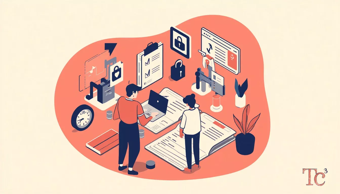 Supply Chain Attack Prevention: 5 Steps for SMBs 1 SMB owner reviewing supply chain attack prevention checklist on laptop with vendor security documentation