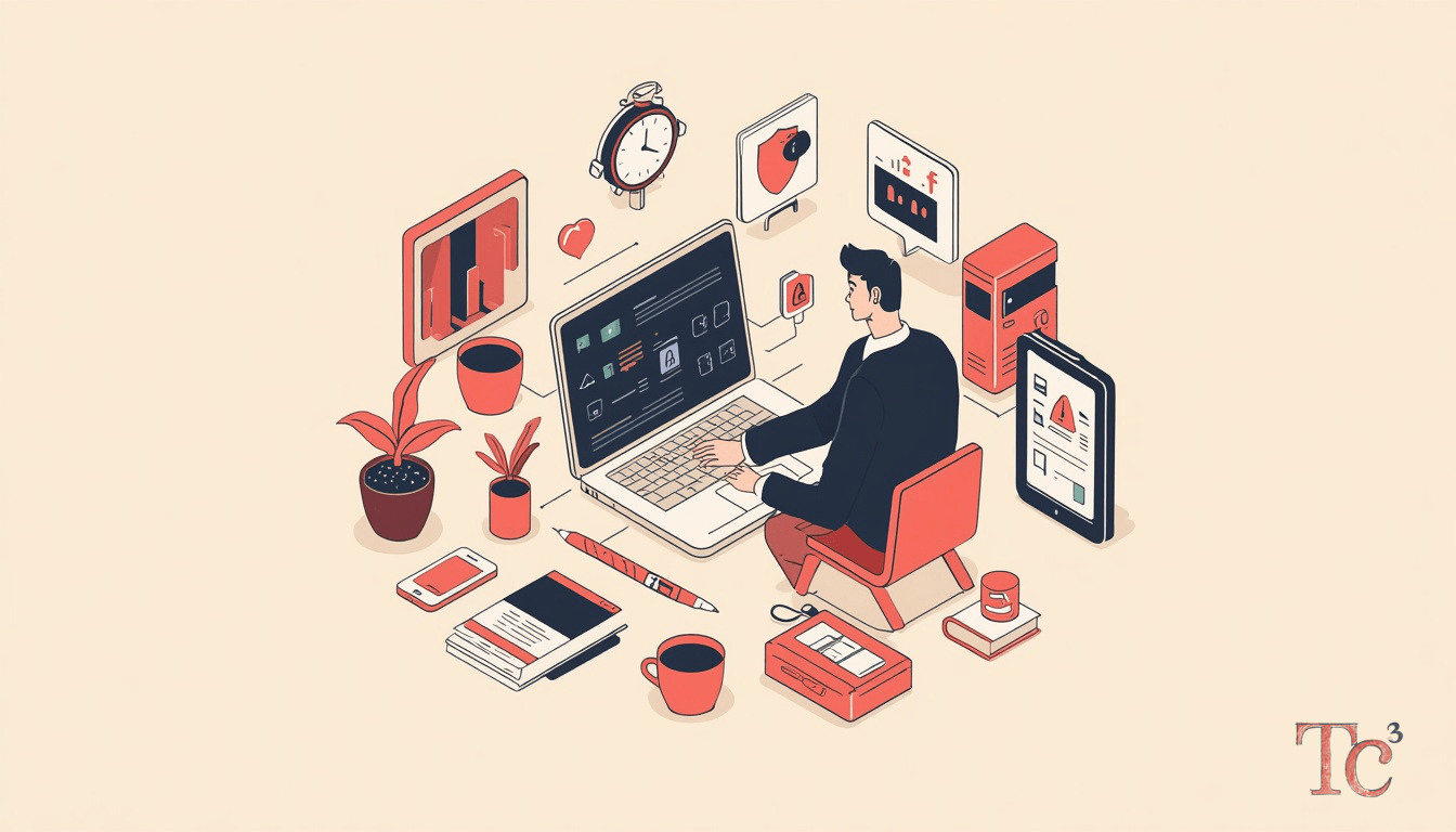 AI-Driven Cyber Attacks: 5 Risks SMBs Must Guard Against 1 Business owner reviewing AI-driven cyber attacks and security controls on laptop
