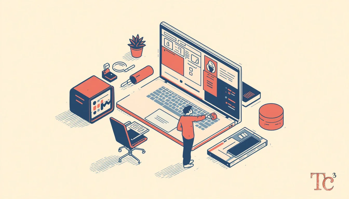 Passkey Authentication: 5 Steps to Prepare Your Business 1 Business owner reviewing passkey authentication setup on laptop with fingerprint sensor for secure login