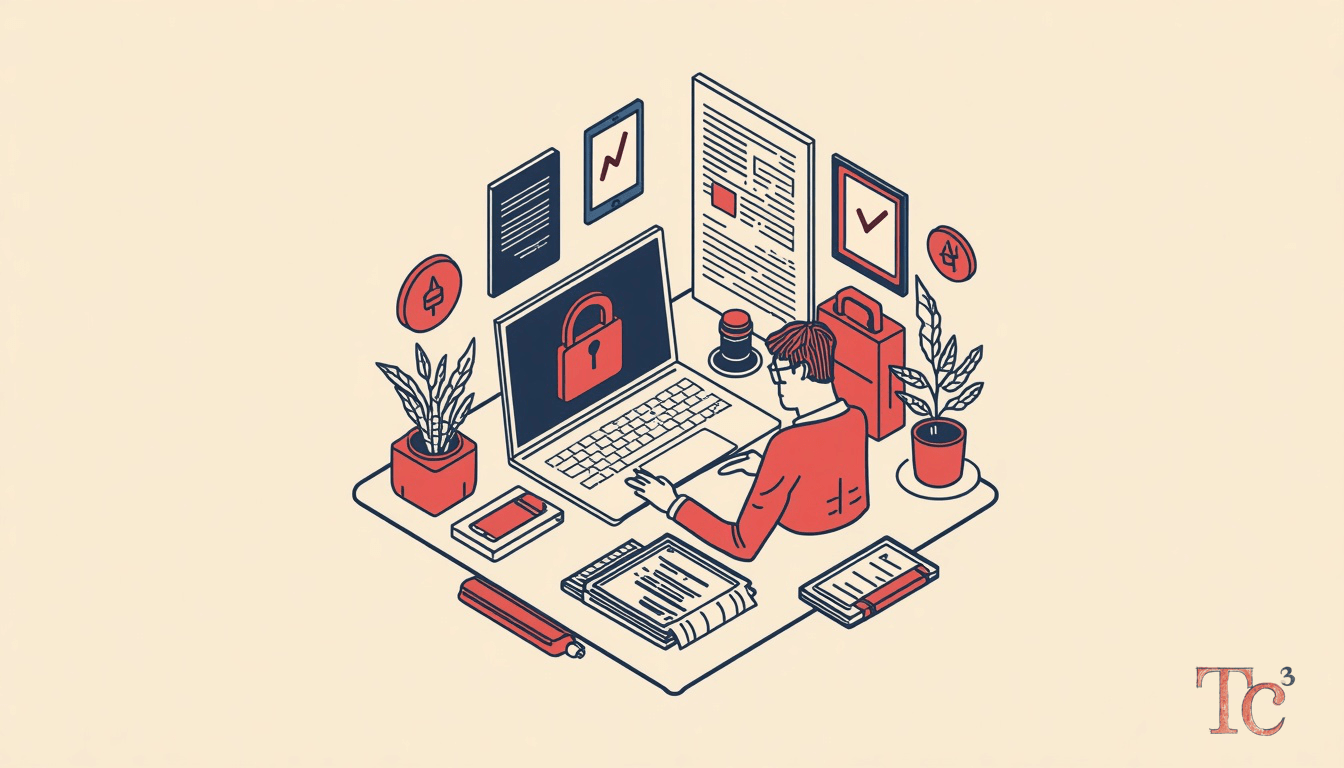 AI Security Testing Gone Wrong: 4 Lessons for SMBs 1 Business owner reviewing AI security testing procedures on laptop to prevent data breach