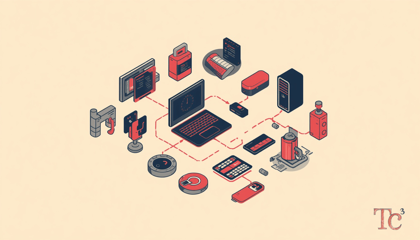 Ransomware attack recovery process showing isolated systems and backup restoration for small business protection