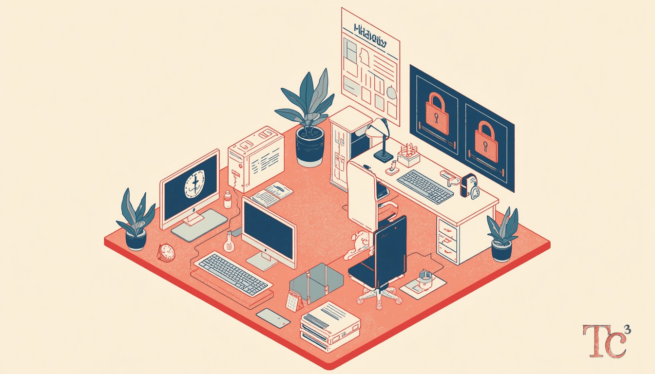 HIPAA Compliance Risk: When Cyberattacks Stop Patient Care 1 Healthcare office computers locked during cyberattack illustrating HIPAA compliance risk and patient care disruption