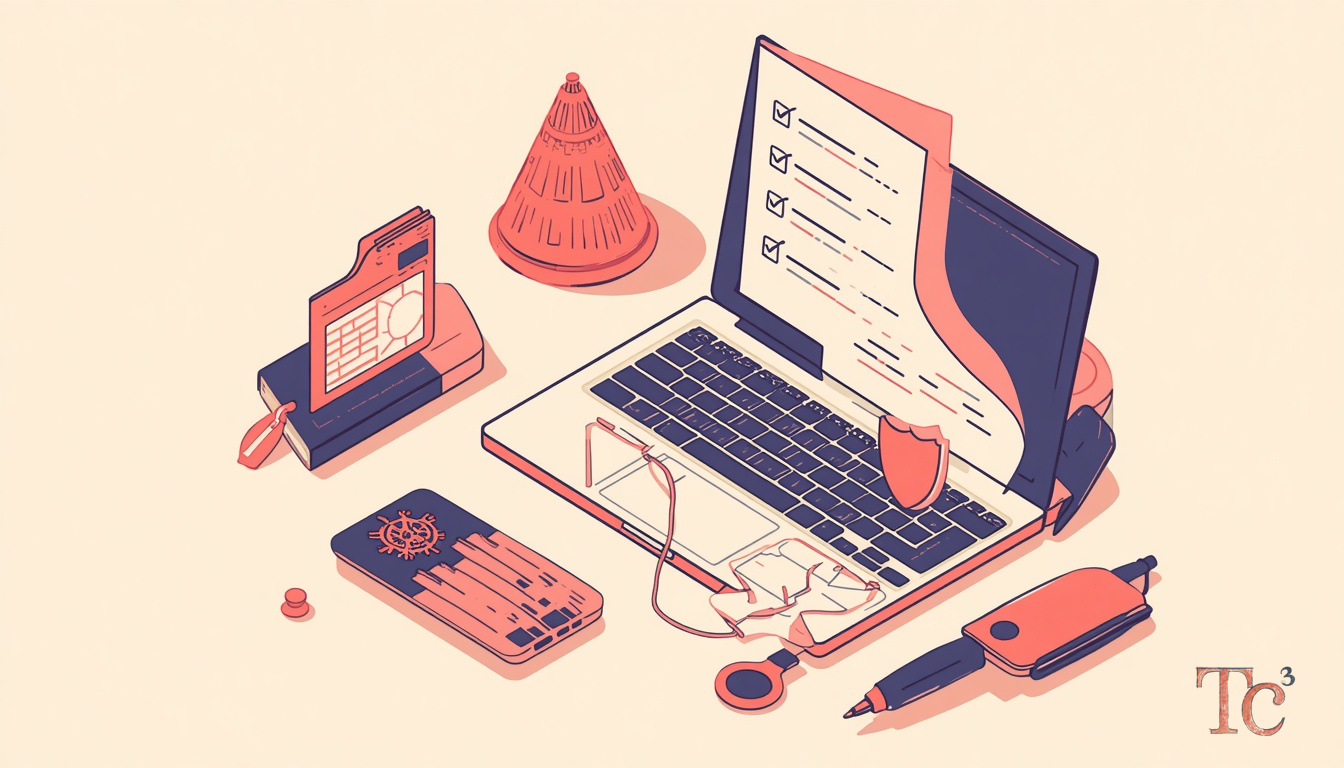 Law Firm Data Breach: 7 Compliance Risks to Avoid 1 Law firm data breach compliance checklist showing encrypted files and multi-factor authentication protecting client information
